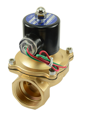 常闭电磁阀水阀AC220V控制阀气阀DC24VDC12V4分6分1寸铜阀铜线圈