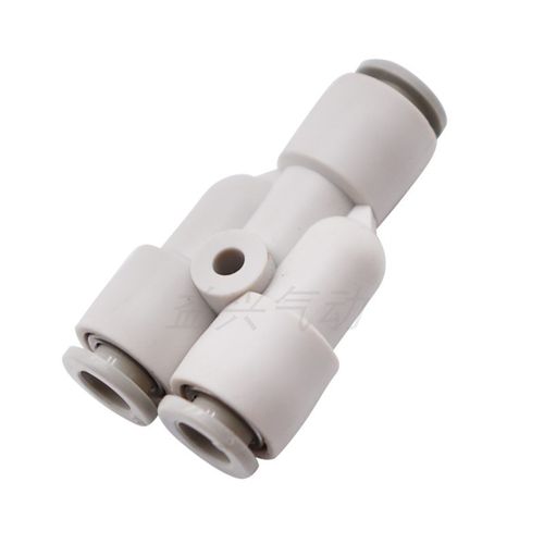 SMC型白色Y型U型三通快插快速气动接头KQ2U-04/06/08/10/12/16-00