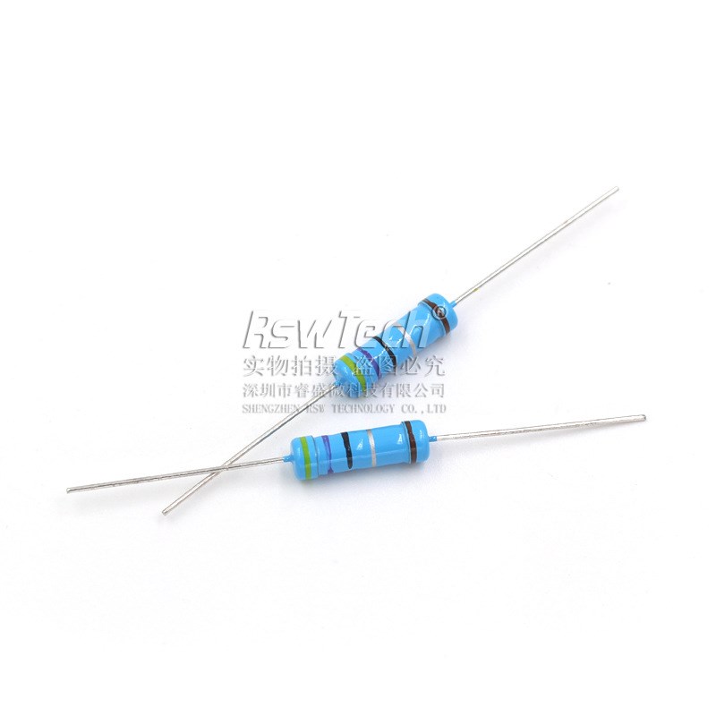 直插2W金属膜电阻1%五色环10K 100欧姆2.2K 22 220 4.7K色环电阻