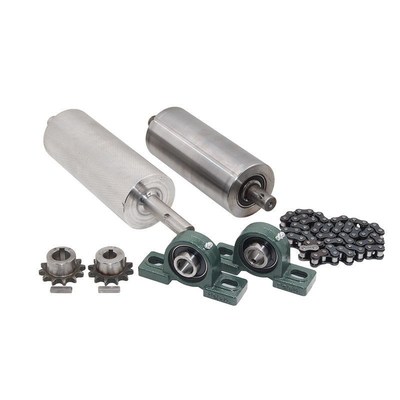 无动力托辊流水线不锈钢托辊滚筒传送带滚轮50mm滚轴主动从动辊