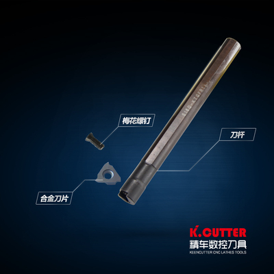 数控内径浅槽刀杆S20Q-STGFR16立装内割槽车刀车床内孔切槽刀刀具