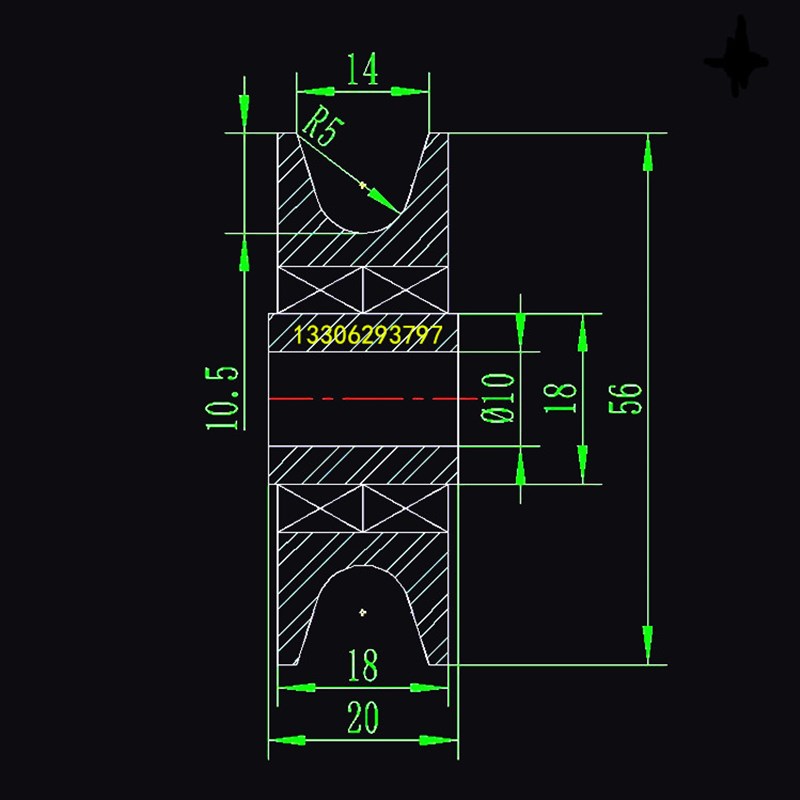 滑轮9vv8导向10v型槽轴承滚动轴承8/40/12-V9校直轮导轮206518v10