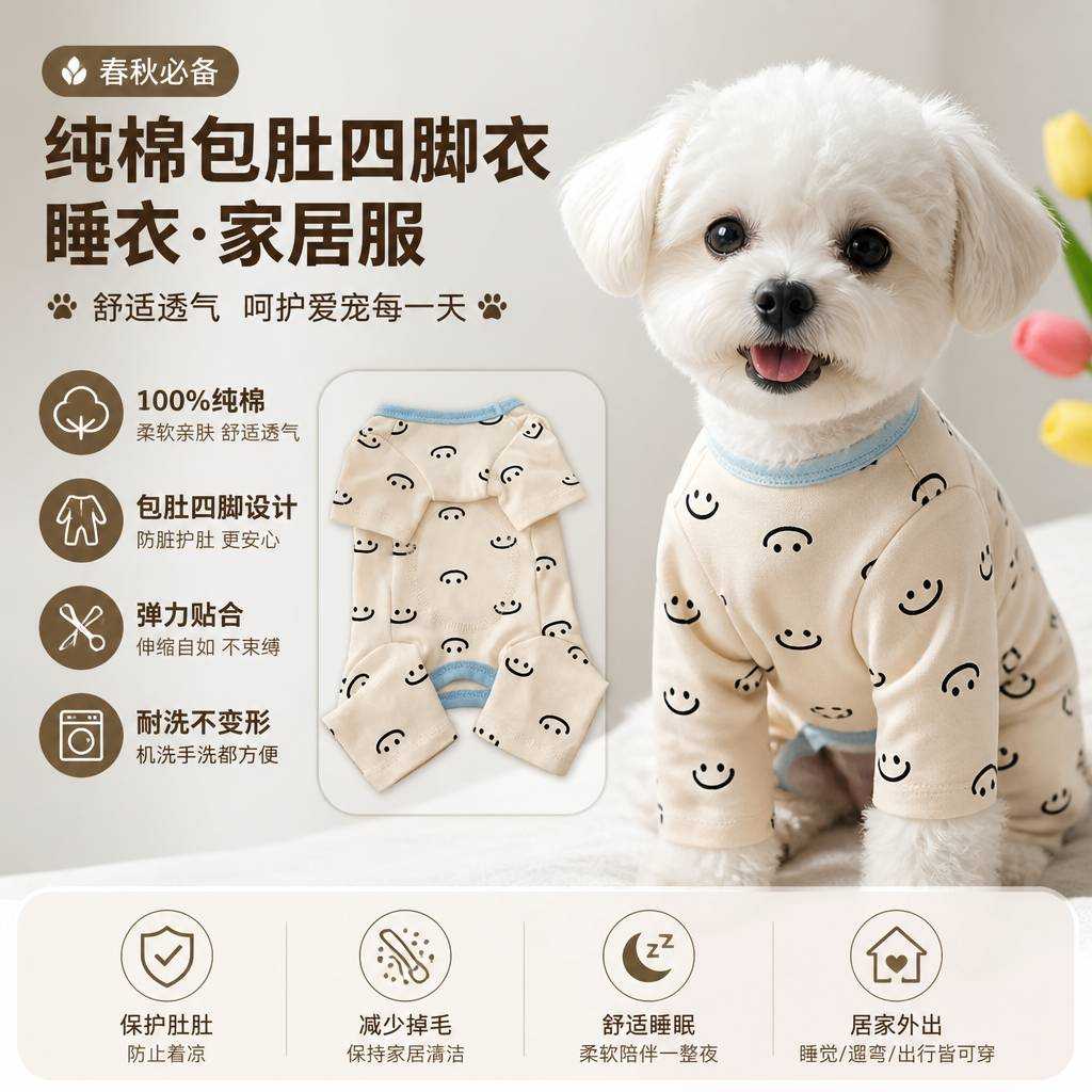 春秋款棉宠物猫狗狗衣服包肚子