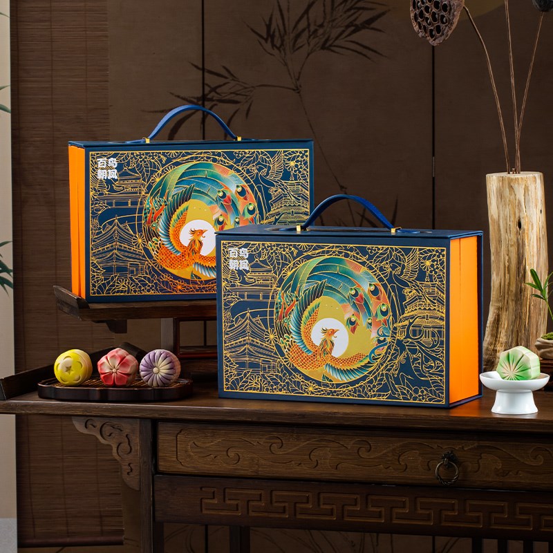 速发2024中秋月饼包装盒新款礼心送礼手提品盒礼点盒空盒logo