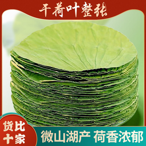 圆形荷叶整张干荷叶蒸笼蒸糯米饭叫花鸡粥新鲜河莲藕叶片中药泡茶