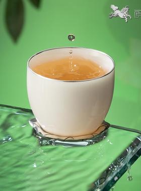 阅银 茶具《蛙声一片》瓷银茶杯 手工茶器茶杯茶壶送礼家用