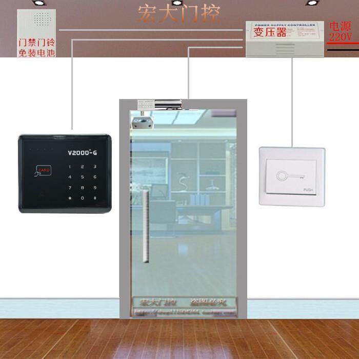 触摸屏电子门禁系统套装刷卡密码办公室门禁系统整套装电插锁套装