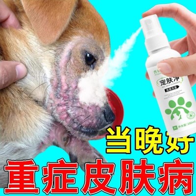 狗狗皮肤病外用药治疗狗癣真菌感染克星化脓溃烂脱毛宠专用喷剂WY
