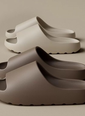 日本muI椰子拖鞋男士运动户外穿居家踩屎感厚底EVA凉拖鞋女防滑