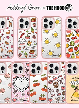 THEHOOD Ashleigh Green加拿大艺术家联名适用苹果iPhone16promax/15/Plus/14/13磁吸手机壳气垫防摔镜面保护