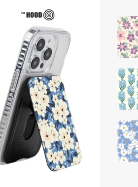 THE HOODxCaro Terranova艺术家联名 Flippy 磁吸皮革卡套 手机支架 适用于磁吸苹果iPhone手机 可摆放多卡