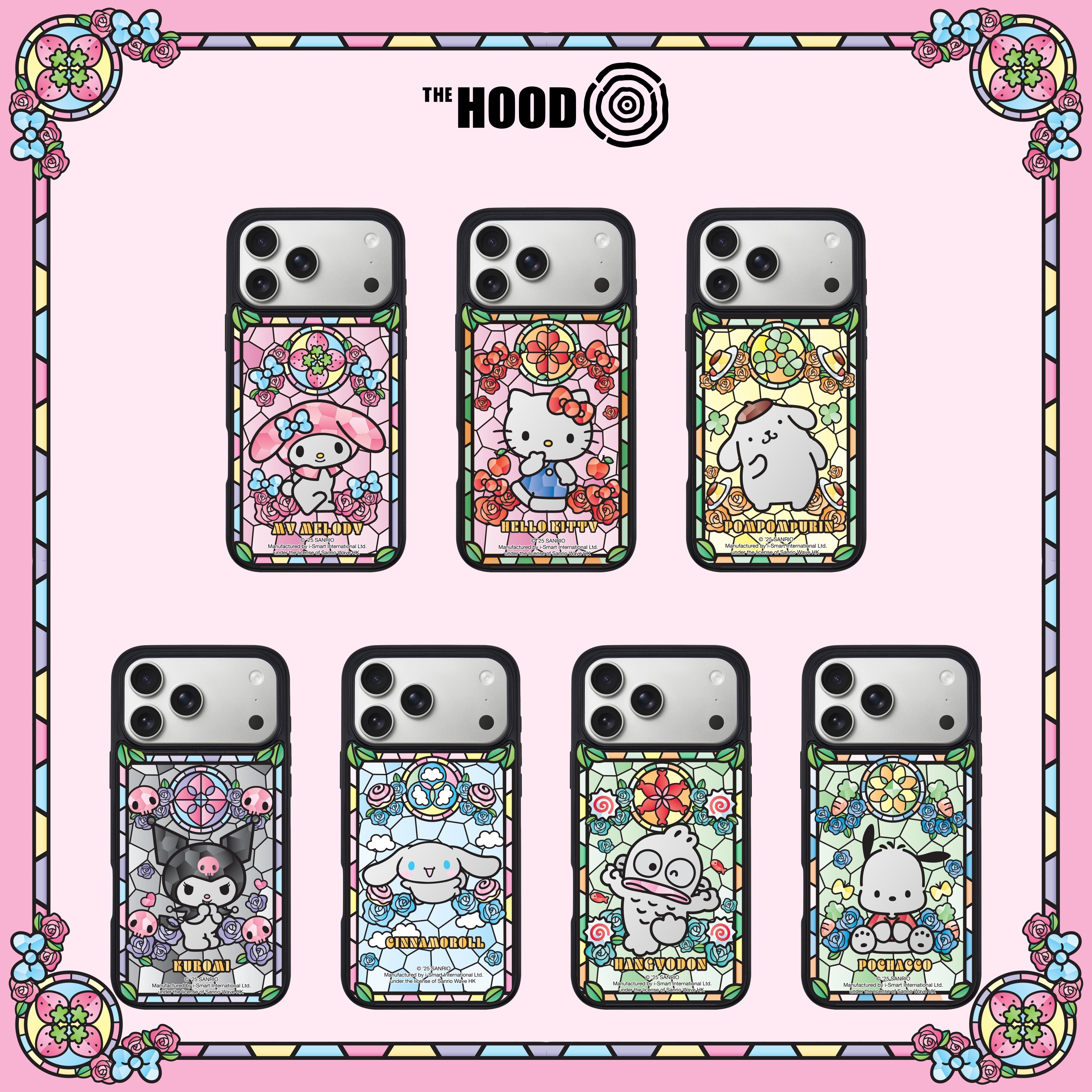 THE HOODx三丽鸥联名凯蒂猫美乐蒂库洛米 适用苹果iPhone17promax/16 三星SamsungS25磁吸镜面防摔手机保护壳