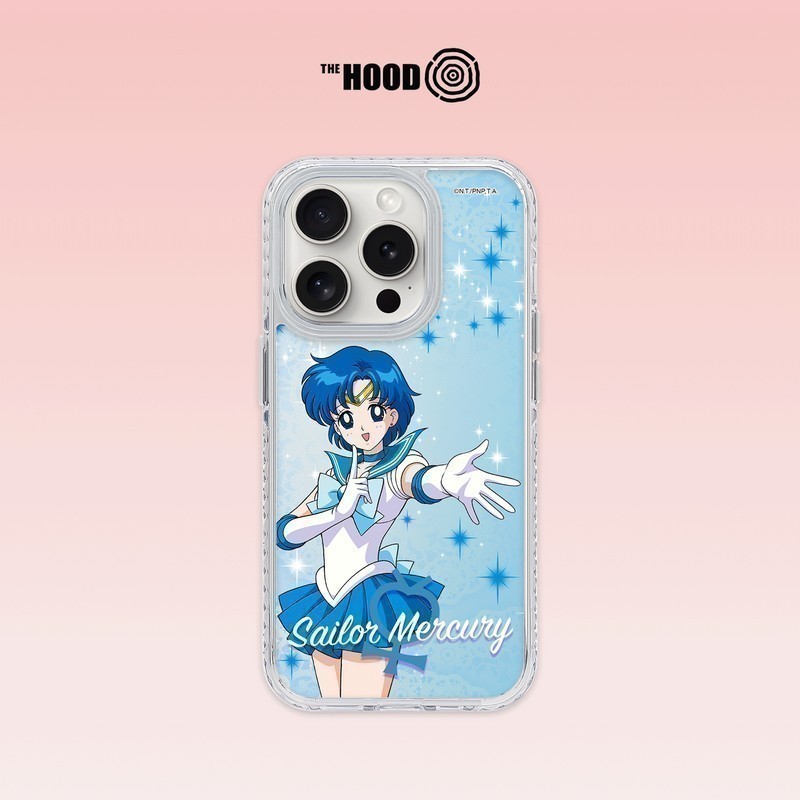 THE HOOD 美少女战士联名 水野亚美 适用苹果iPhone16/15/14/Plus/Pro/Max磁吸情侣气垫防摔手机壳镜面保护壳