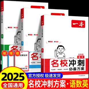 一本名校冲刺必备方案语文数学英语全套2025新版小学升初中总复习资料全套必刷题工具书开心考试知识点讲解训练习题考点冲刺模拟题