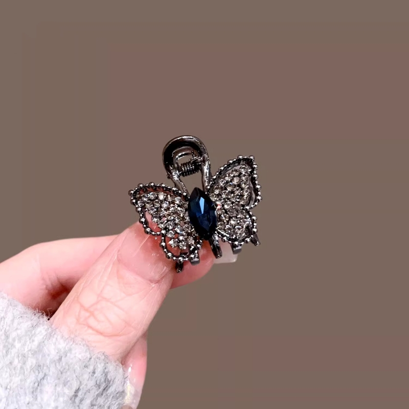 新款水钻蝴蝶抓夹小号侧边碎发夹