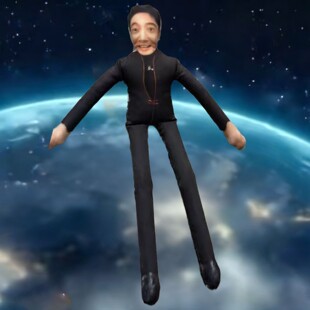 撒贝宁春晚小红书周边老鼠干无白边抽象玩偶四肢可动骨架可摆造型