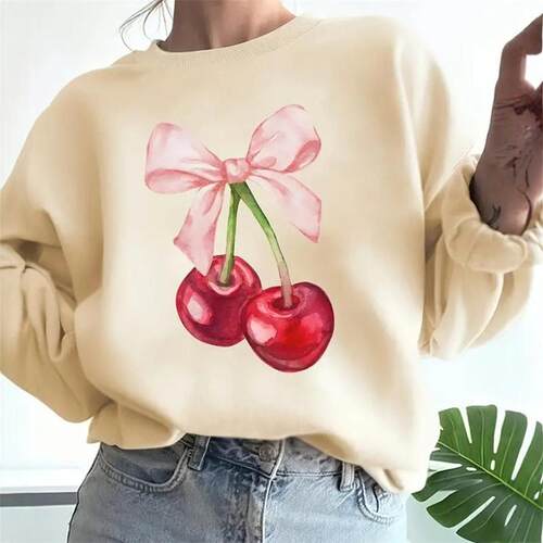 欧美时尚印花圆领套头衫卫衣上衣女 pullover hoodie sweatshirt