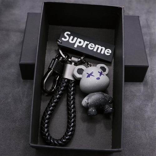 潮流高档渐变小熊钥匙扣情侣礼物立体公仔汽车钥匙扣书包挂件饰