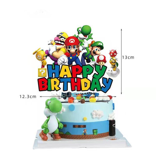 新品Super Mario Theme Birthdxay Supplies Tablecloth Paper Pl