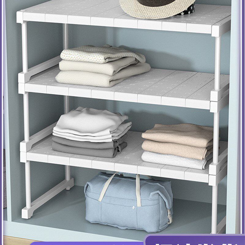 新品衣柜里面的收纳分层隔板柜子架橱柜隔层衣Q橱隔断分隔置物架