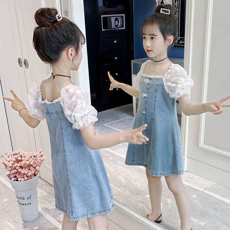 极速女童连衣裙夏装2023新款洋气时F尚儿童装韩版洋气网红女孩牛