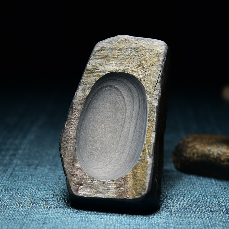 极速精品老坑天然l原石性价比老坑砚台成人学生磨墨歙砚端砚平板
