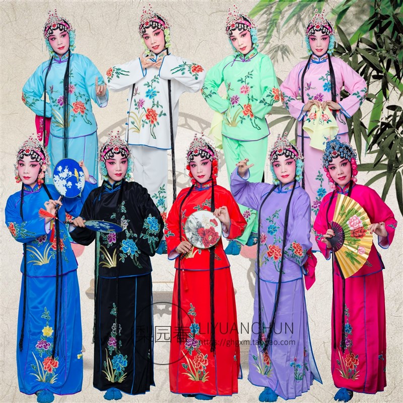 极速戏曲京越豫剧演出o服装戏剧丫鬟花旦小旦戏衣戏服古装袄裙裤