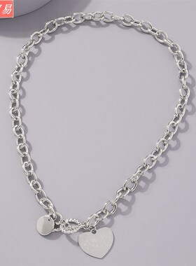 极速Hot selling fashions punk Heart pendant Thick Chain neck