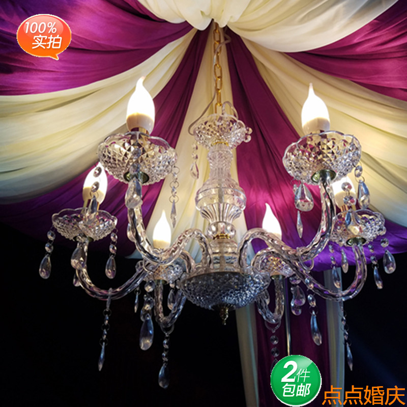 极速新款婚庆道具2019亚克力水晶装G饰吊灯仪式亭婚礼装饰结婚用