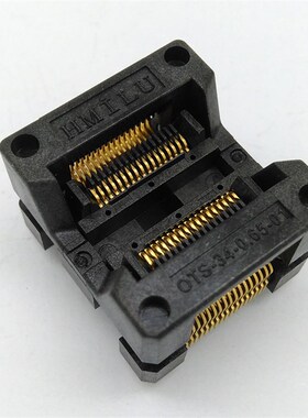 极速SOP34(34)老化座0.65窄间距y下压IC测试座ots34(34)-0.65-01