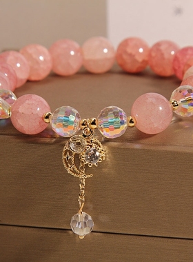 新品儿童手錬公主手环女手饰手镯仙女童可爱水晶S小学生女生闺蜜