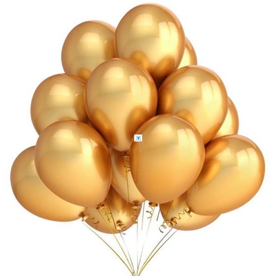 极速50pcs Gold White Black Pink Latex Balloons BirVthday Par