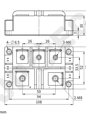 极速三相桥模块MDS300-16 sMDS300A1600V三相全波整流桥MDS300A/1