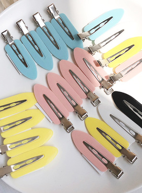 极速4pacs No Bend Seamless Hair Clips Side Bangs Fix Fringe