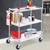 新品 纳典置物架手推车饭店酒店厨房饭厅酒水餐车工厂重.型多用途