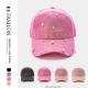 时尚 2025新款 做旧软顶渐变珍珠棒球帽女四季 百搭显脸小遮阳鸭舌帽