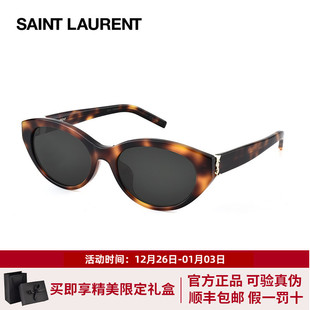 YSL圣罗兰墨镜女时尚 M148 猫眼高级感太阳镜金色字母logo防晒镜SL