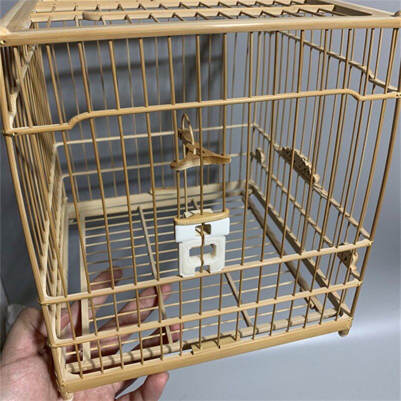 新品鸟笼绣眼笼三j丝卡子南笼亮笼板笼榫头笼牛骨鸟笼配件鸟食罐
