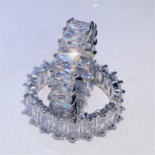 极速2022 dNew Luxury Band Zircon Rings For Women Eternity Pr