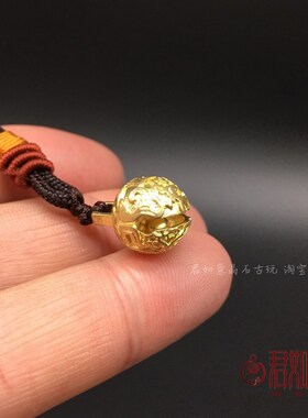 新品铜器黄铜雕花铜铃铛小号迷你铜铃铛猫铃铛挂件V风铃小铃铛钥