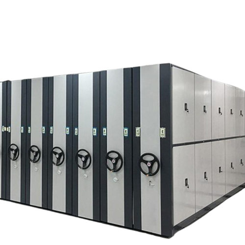 极速手动式智能i式密集柜办公室文件铁皮资料柜移动轨道式档案室