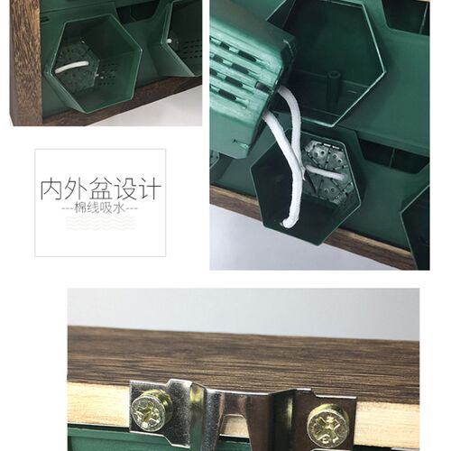 新品十六孔花盆真植物墙挂墙花盆A壁挂花架墙面装饰墙壁挂式创意