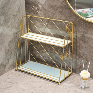 速发卫生间洗手洗桌台漱置物架浴室厕所面面梳化妆用品收纳架子盒