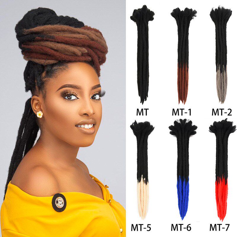 速发毛辫脏辫假发接头厂家直供非洲假发雷鬼脏发十字钩针脏辫