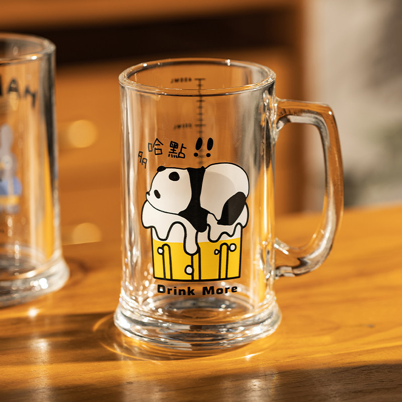 速发主妇动物可对啤酒杯家用果汁杯派爱杯子大容量带杯,餐饮具,啤酒杯,淘宝优惠券,粉丝福利购,淘宝优惠卷