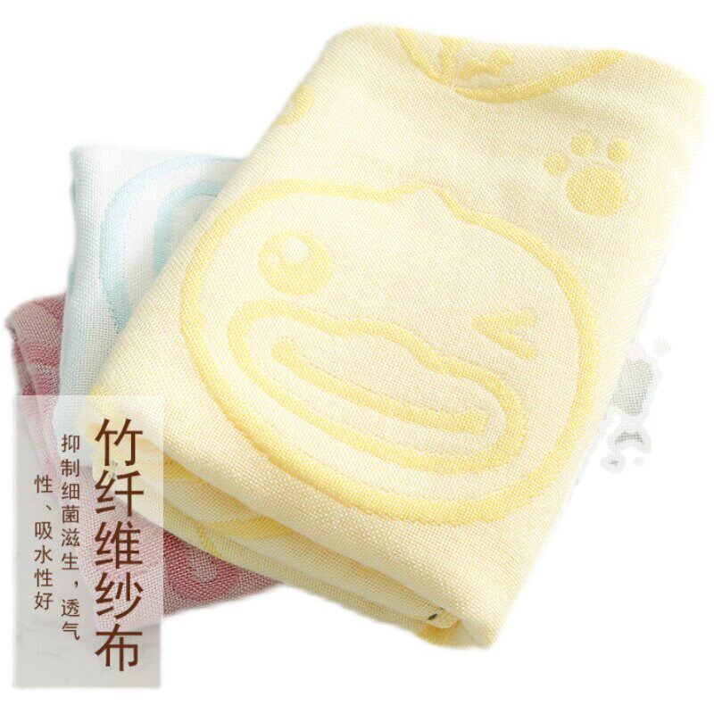 速发B.Du竹纤维纱布毛巾小孩婴儿童通用可爱卫生家用吸水
