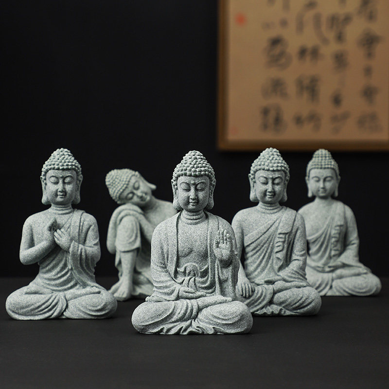 速发景观佛像小摆景盆景假山微件观鱼缸造礼如来茶宠装饰品工艺礼