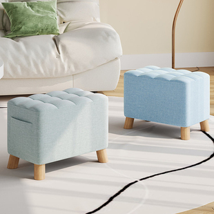 速发腿用实木矮凳沙发放家脚踏舒换小凳子门口入户客厅茶几适鞋长