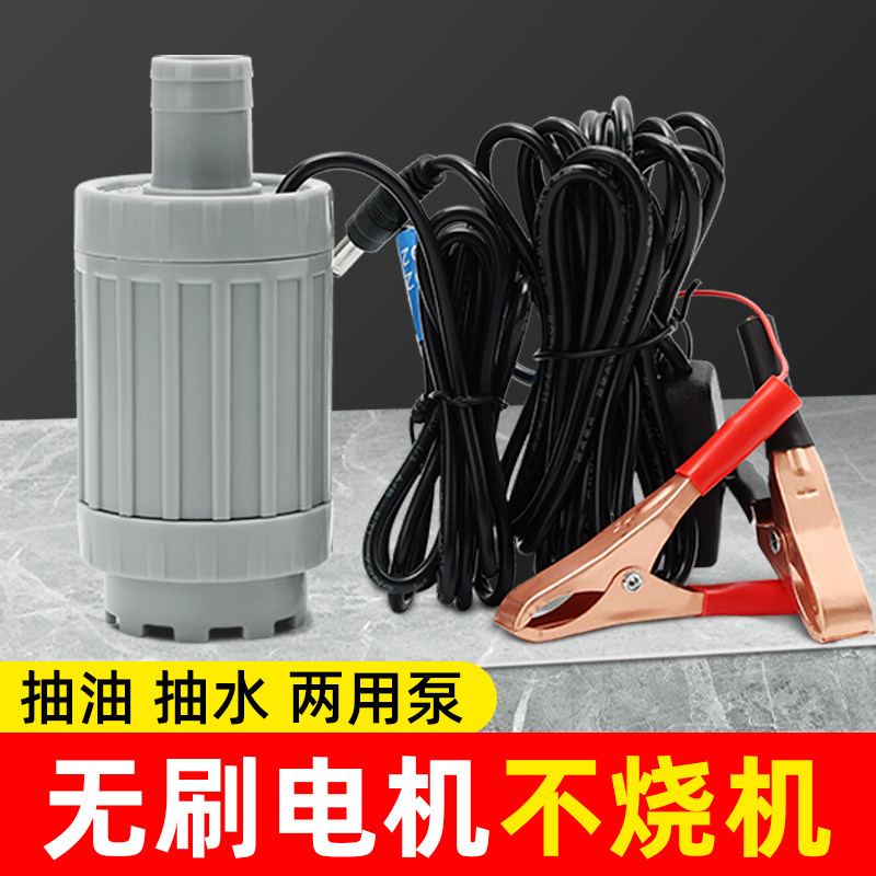 速发电泵抽油动12V24伏无刷小型抽液泵电动油抽子吸柴油水抽酒器