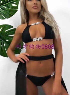 速发2018  Rhiest Badage Swimwr Sexy Wo Sequi Cryst